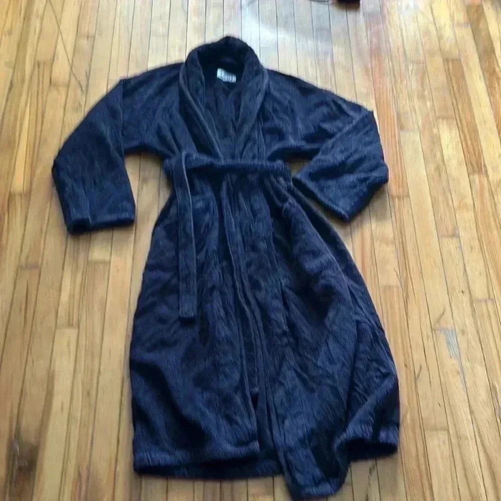 Vintage y2k Gianni Versace navy blue bathrobe